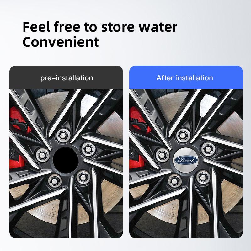 4Pcs Car Logo Wheel Hub Center Caps Decoration Accessories For Ford ST Line Focus Mustang Fiesta Puma Ranger Kuga MK7 MAX F150 BW9