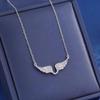 Angel Wing Necklace Women'S Diamond-Encrusted Fashionable Temperament All-Match Titanium Steel Clavicle Chain