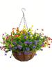 Spring and summer gardening iron frame coconut palm flower basket hanging basket flower pot hanging basket 1pc