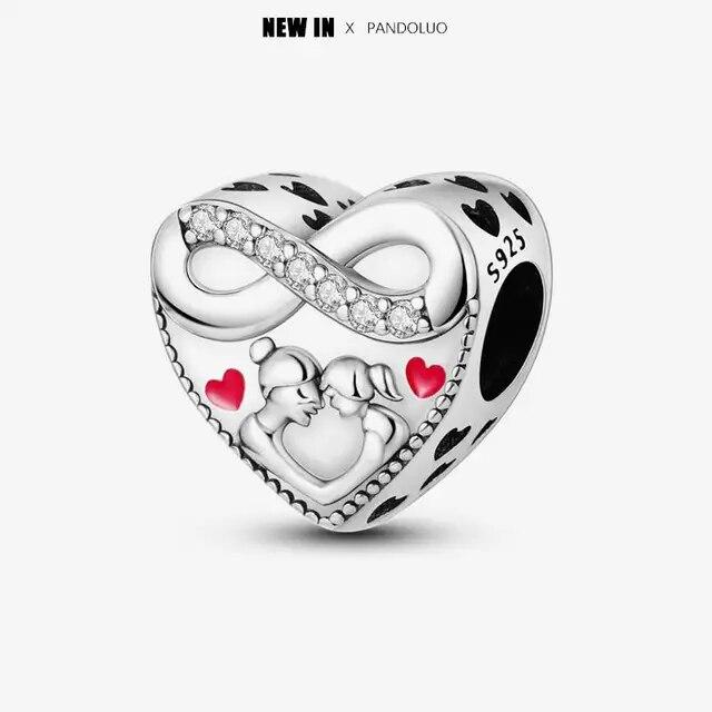 2024 Original New In Fairy Tale Town Series Round Heart Shaped Beads FitNew Bracelet 925 Silver Women Bead DIY Jewelry Gift