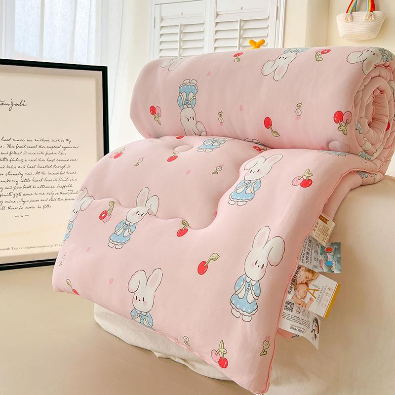 

Соевое одеяло класса А для мам и малышей, трикотажное хлопковое детское пуховое одеяло, одинарное, двойное, утолщенное, осенне-зимнее, соевое одеяло с сердечником 150*200cm