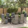 VidaXL 7-Piece Garden Dining Set with Cushions In Grey Poly Rattan 3380138