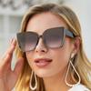 Oversized Cat Eye Sunglasses Women 2024 Luxury Brand Fashion Large Frame Square Sun Glasses for Men Retro Trendy Cateye Eyewear