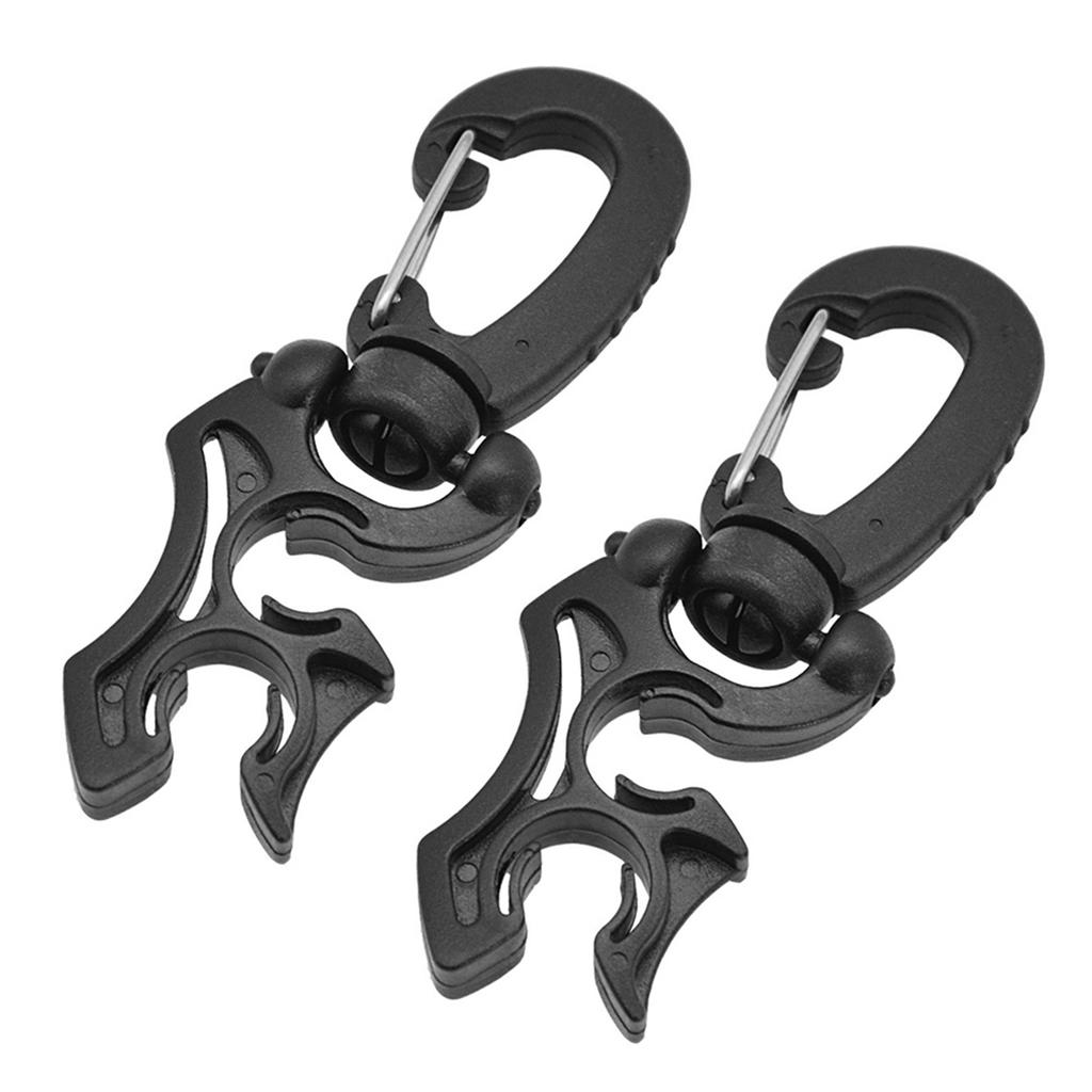 2 Packs Scuba Diving Double BCD Regulator Hose Holder with Clip Suit for Low/High Pressure Hoses