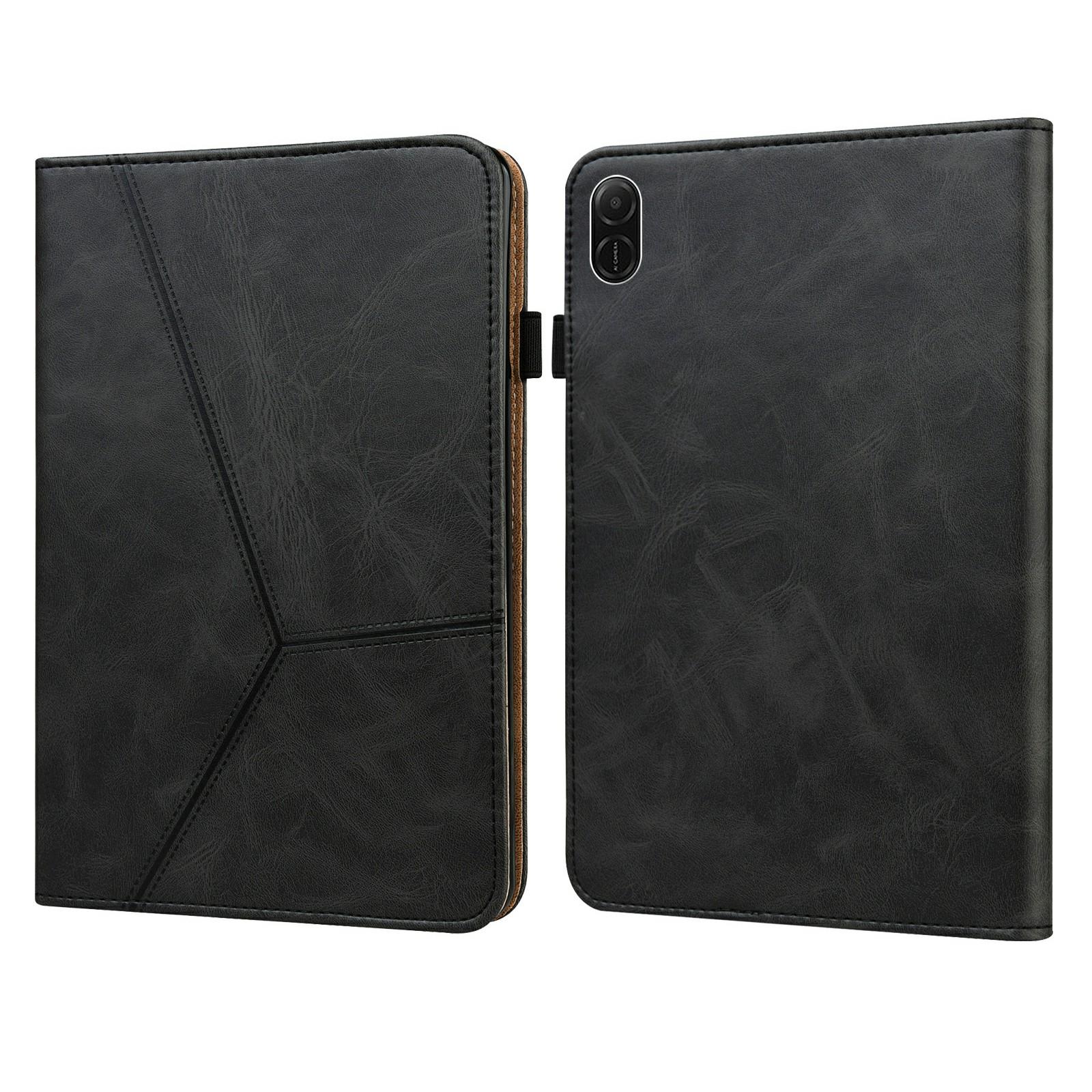 

Чехол для Honor Pad X8a Линия Отпечатанная PU Кожа Держатель для карт Подставка для планшета Обложка Black