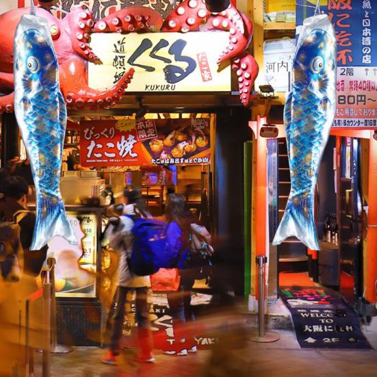 

Рыбий флаг, современный реалистичный внешний вид, ткань, рыбный флаг, уличный подвесной ветроуказатель с карпом, рыбный флаг, декор для двора