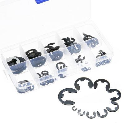 120x Paslanmaz Çelik E Klips Takımı Tutma Halkası Çeşitli M1.5 - M10mm