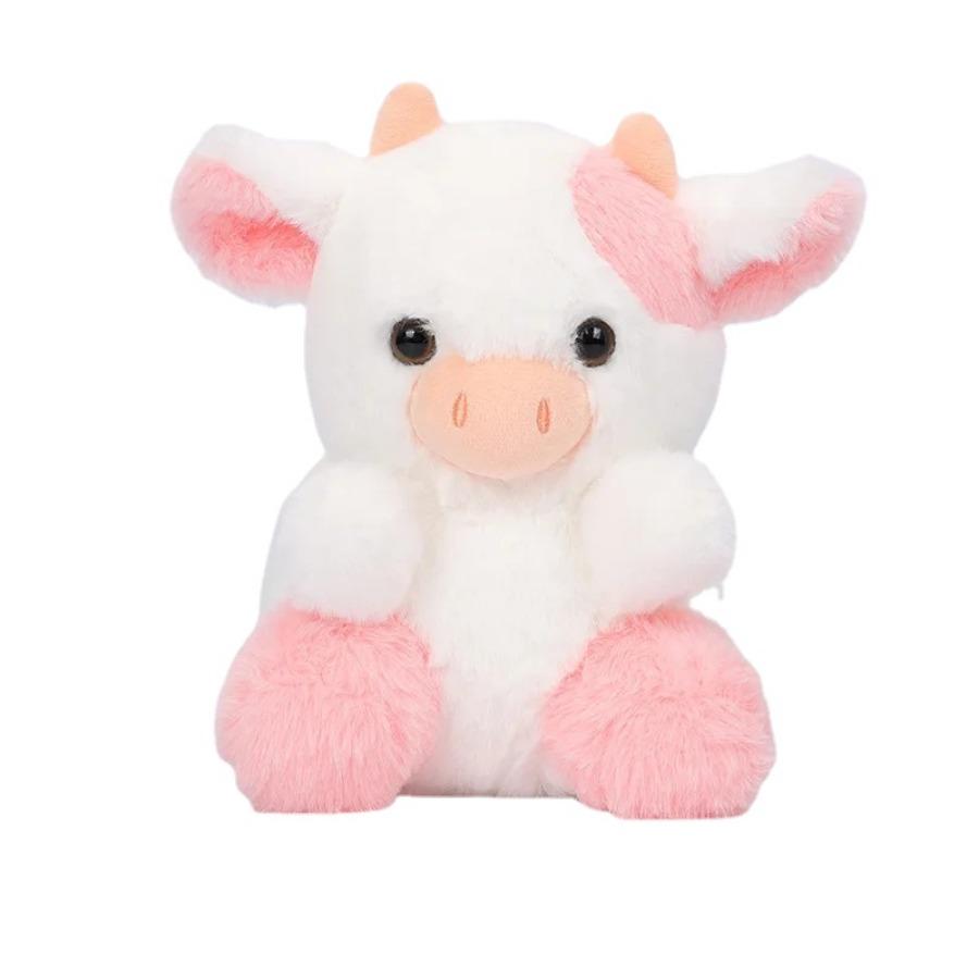 20cm/7.87in Cute Cow Plush Toys Cartoon Colorful Strawberry Bull Stuffed Animal Cattle Soft  Plushie Doll Decor For Party Gift