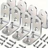 A set of 50pcs,including 10pcs 90-degree right-angle brackets with 40screws,L-shaped bracket hardware for wooden shelves,chairs