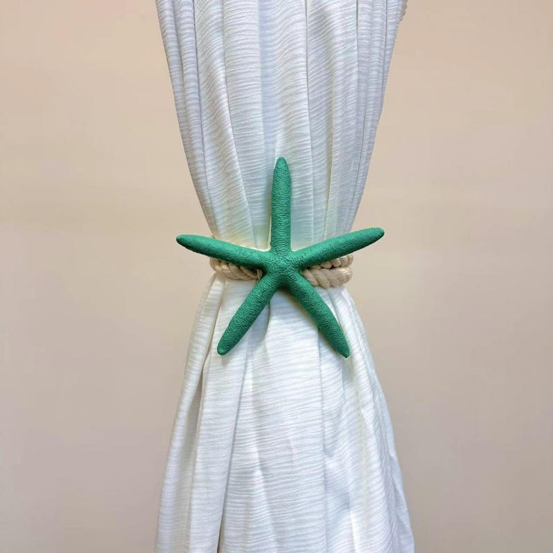 High Quality Starfish Curtain Tieback Rope Drapery Holdbacks Tie Room Decor Nordic Bedroom Decorations Curtain Holdback
