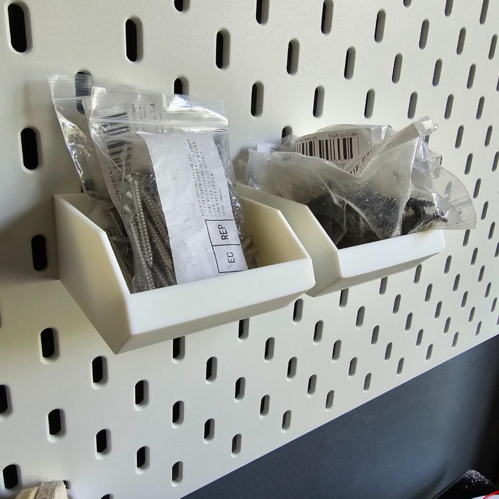 Space Saving Plastic Tool Parts Organizer Hanging Storage Box Compatible for IKEA Skadis for Garage Kitchen DIYGood product