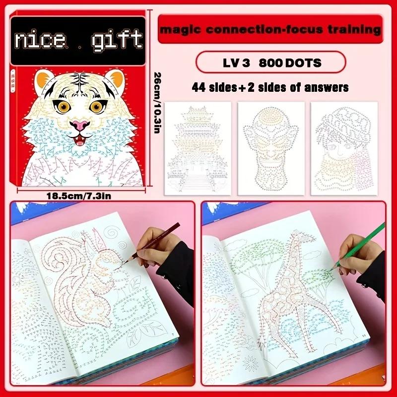 44 Pattern Focused Training Book Digital Connectivity And Coloring Book Set 3 Different Difficulty Levels