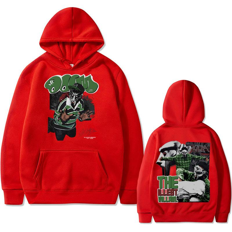 Rapper Mfdoom Madvillainy The Illest Villa Double Sidprint Hoodie Male Loose Hip Hop Sweatshirts Men Fleece Cotton Hoodies