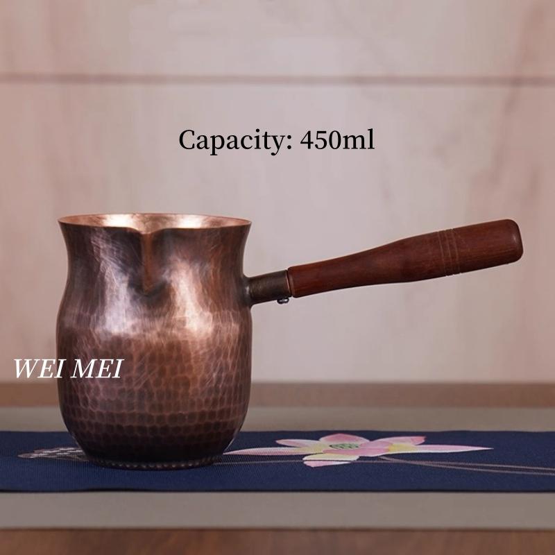 Tazza da Caffè in Rame Puro Vintage da 800 ml, Martellata Fatta a Mano Spessa Tazza da Acqua per la Colazione, Tazza da Tè con Manico Stoviglie