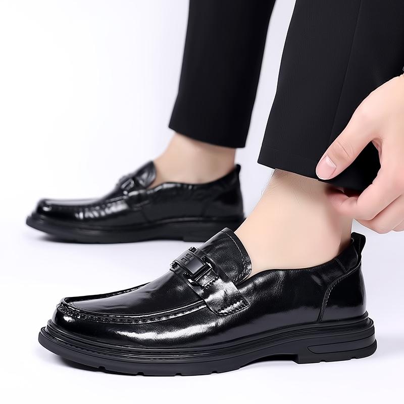Business Casual Leather Shoes Men Shoes Retro Moccasins Men Flats Shoes
