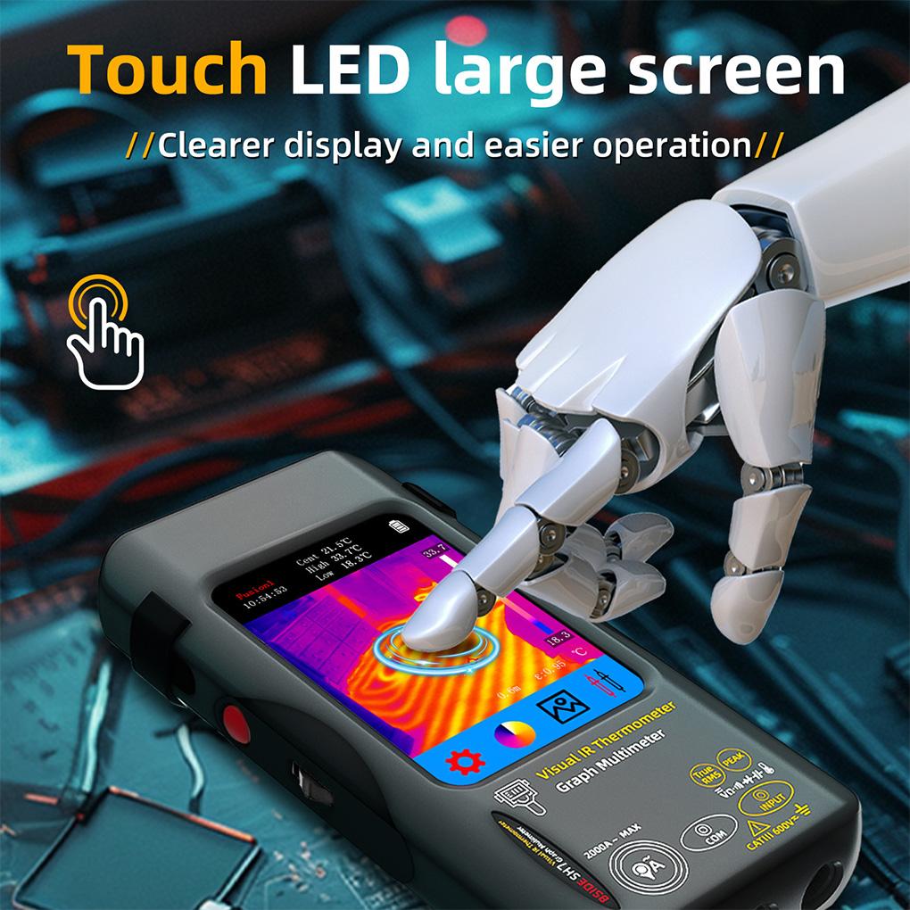 SH7 Touch Thermal Imaging Multimeter with IR Camera 20000 Counts Multimeter 2in1 IR Camera High Accuracy Voltage Test Pro