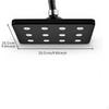 High Pressure Rain Shower Head, Handheld Spray Combo, Detachable, Power Streams Black Square 25.4cm