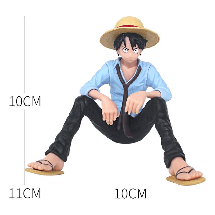 Hot Anime One Piece Figures Boa Hancock Sitting Posture Swimsuit Luffy Instant Noodles Car Decoration PVC Model Doll Toy