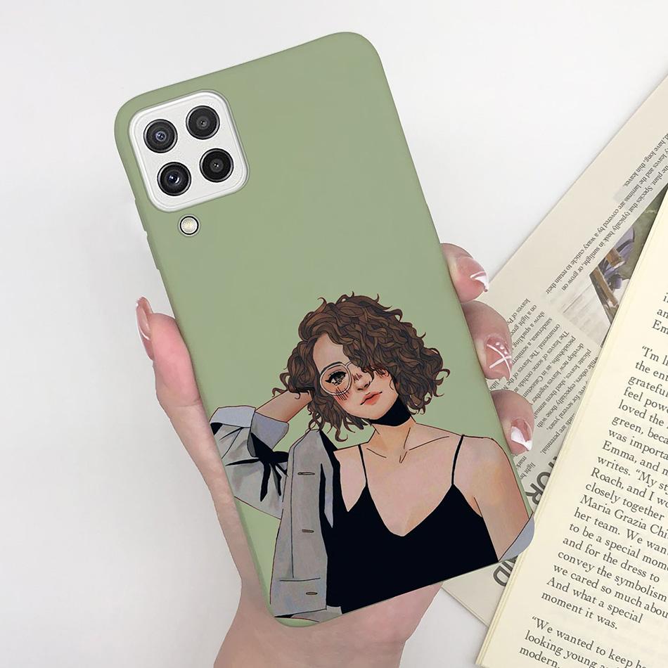 For Samsung Galaxy A22 4G 5G Case SM-A225F Love Heart Soft Silicon Phone Cover For SamsungA22 GalaxyA22 M22 A 22 4G 5G Fundas