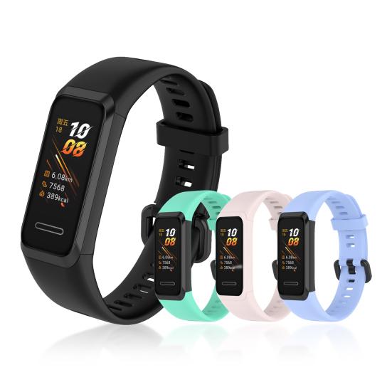 Řemínek k hodinkám Nastavitelný jednobarevný měkký silikonový sportovní náramek Náhradní řemínek pro Huawei Band 4 ADS-B29/pro Honor Band 5i ADS-B19