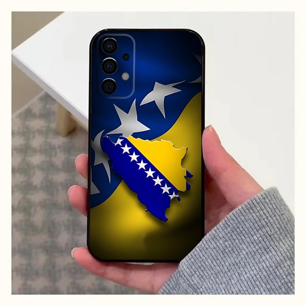 Bosna i Hercegovina Heart Phone Case For Samsung Galaxy A13,A21s,A22,A31,A32,A52,A53,A71,A80,A91 Soft Black Cover