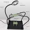 Mobile Phone Repair Fixture: PCB Circuit Board Holder with Universal Rod & LED Magnifier
