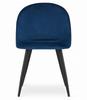 BELLO chair - navy blue velvet / black legs x 1