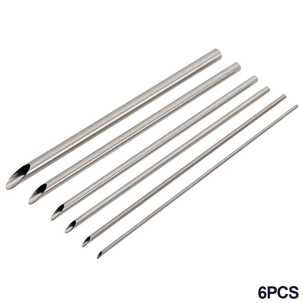 6 Pieces/set of Stainless Steel Hole Puncher Carving Sculpture Modeling Pottery Cutting and Punching Ceramic Polymer Clay Tools