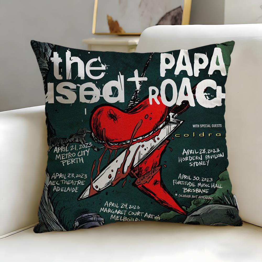 classic band Papa Roach Cushion Cover Soft  EasyWash Pillow Case  Versatile for Couch Bed Travel and Office