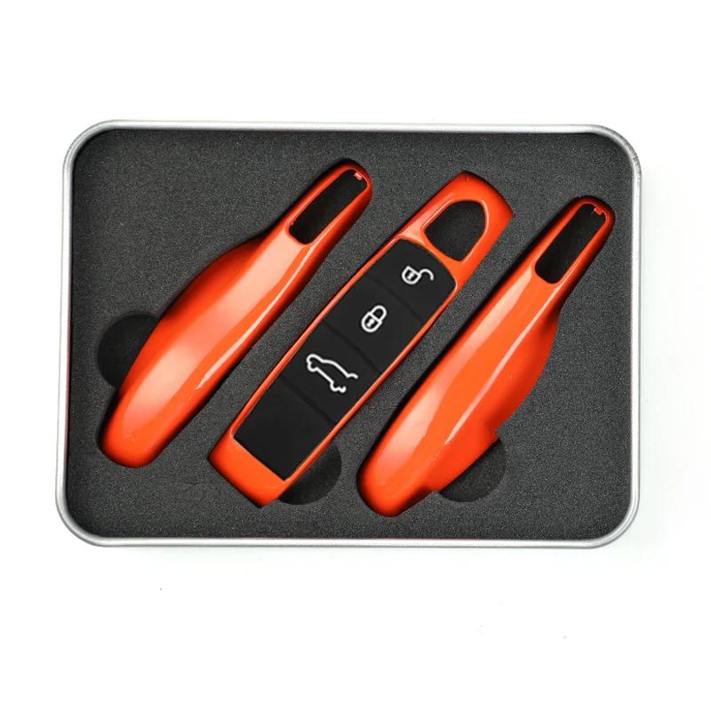 

Car Smart Remote Key Case Fob Covers Set Shell for Porsche Panamera Spyder Carrera Macan Boxster Cayman Cayenne 911 970 981 991