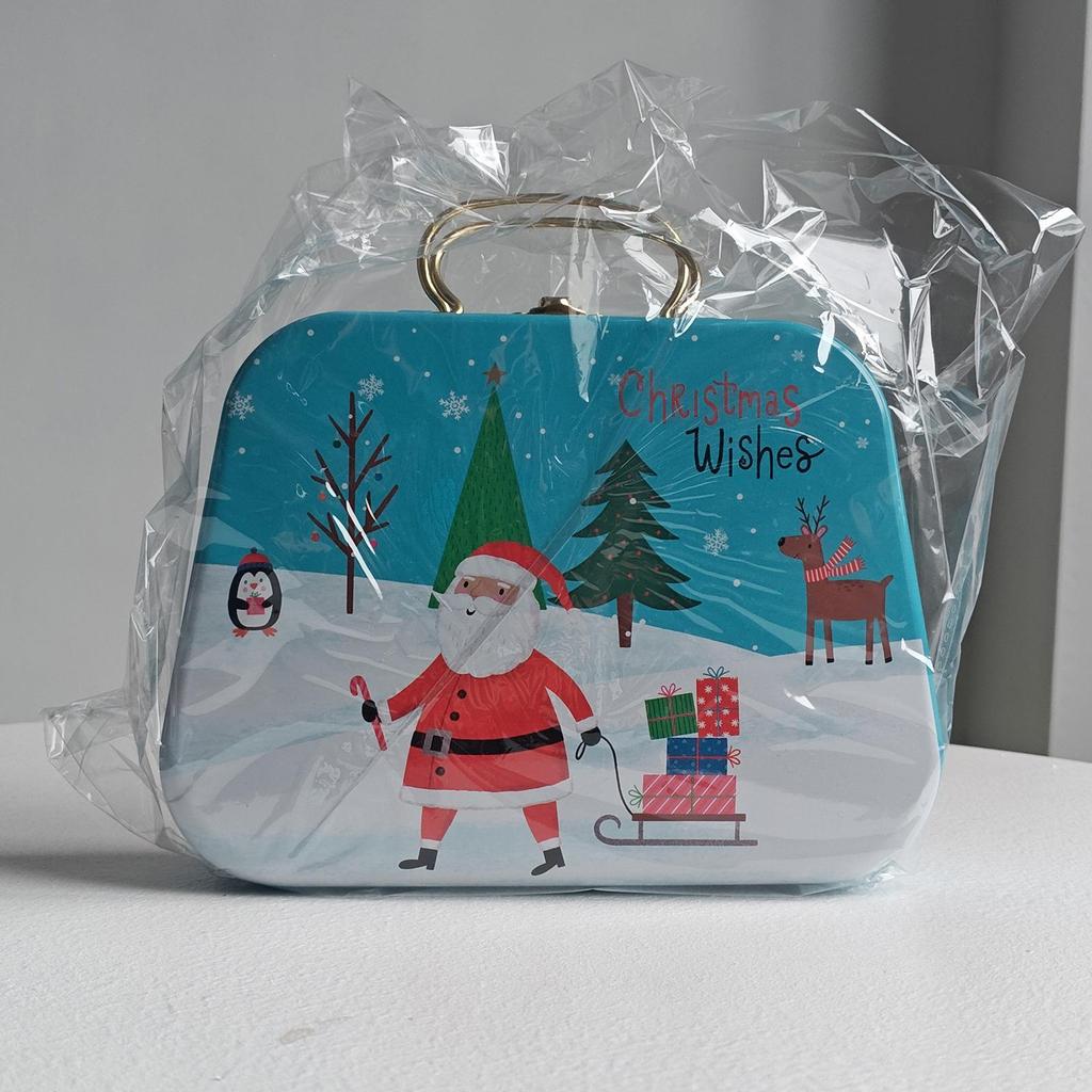 Christmas Penguin Mini Tin Handbag - Candy, Biscuit & Souvenir Gift Box