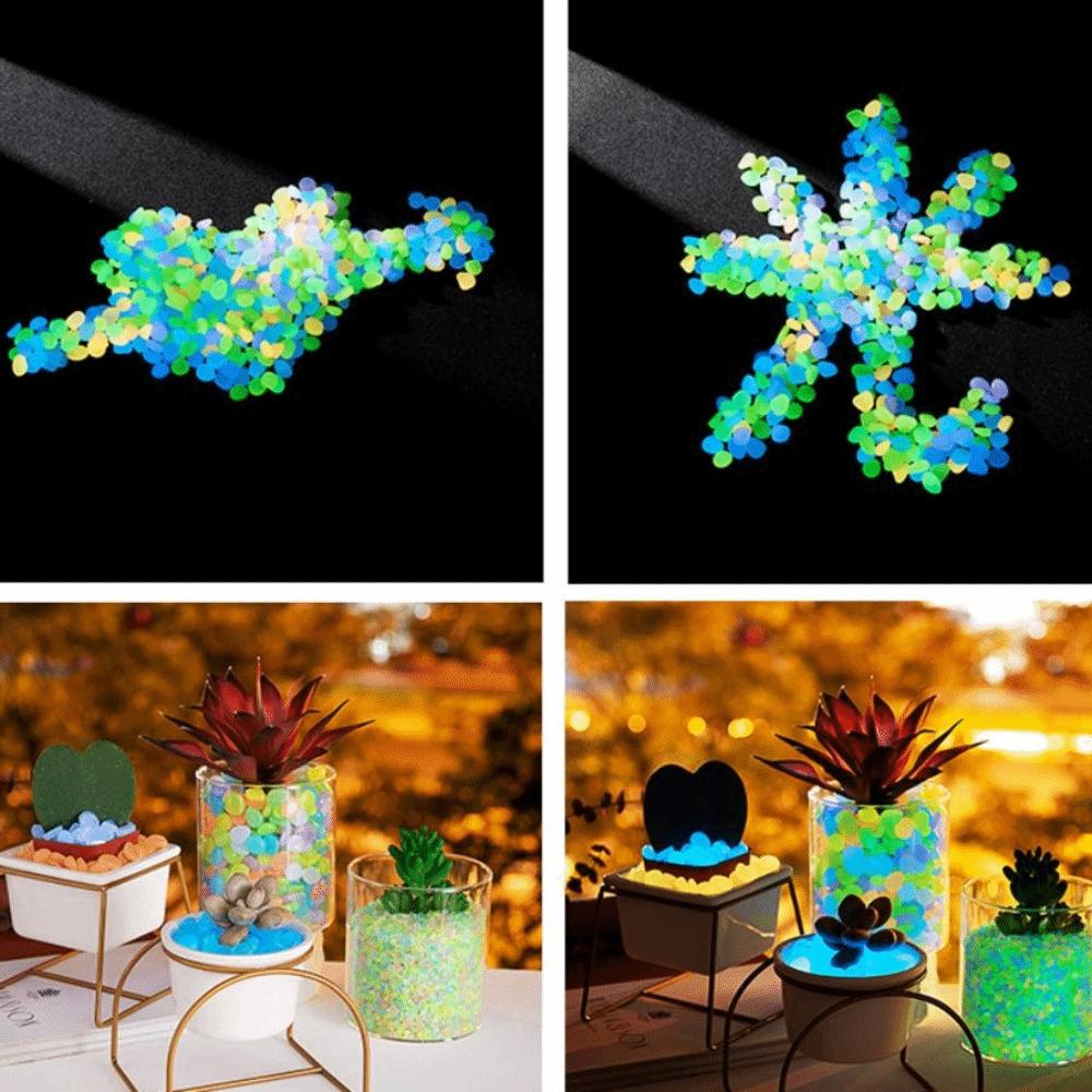 50/100Pcs Long-lasting Luminous Pebbles High Brightness Glow Stone  for Walkway Decoration