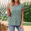 Striped T-Shirt Women Tees 3D Print Short Sleeve Comfortable Sportwear T Shirts