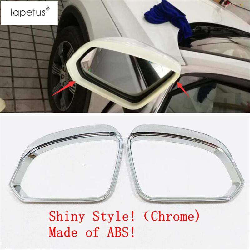 Car Rearview Mirror Rain Eyebrow Decoration Protection Cover Trim For VOLVO XC40 2018 - 2025 ABS Chrome Accessories Exterior Kit