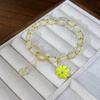 Small Daisy Popcorn Bracelet Women's Versatile Powder Crystal Sunflower Crystal Bracelet