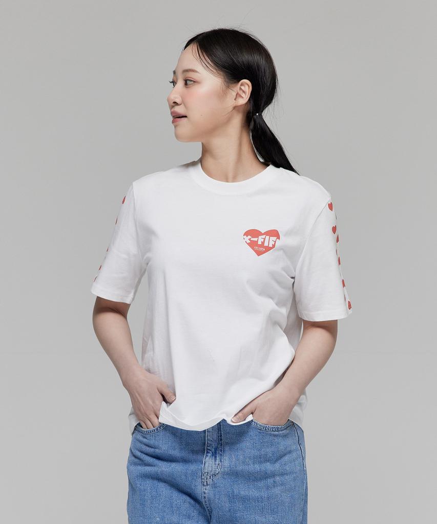 Pipilapin Fifi Heart Graphic Short Sleeve T-Shirt/Fm8Wts13F Yellow