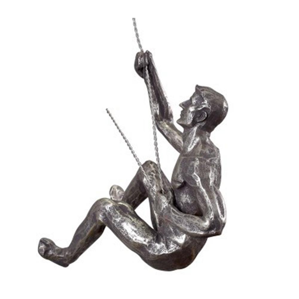 Unique Climbing Man Wall Sculptures European Style Abstract Character Pendant  Home Decor