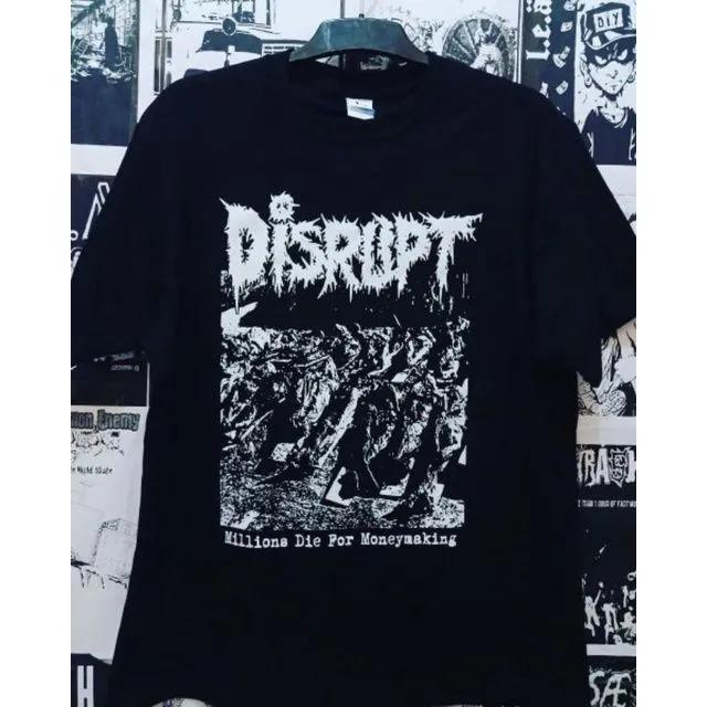 Unisex Short Sleeve Crew Neck Cotton T Shirt Disrupt XXL
