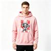 Men's Anime Nezuko Print Pullover Hoodie Casual Long Sleeve Sweatshirt for Daily Wear