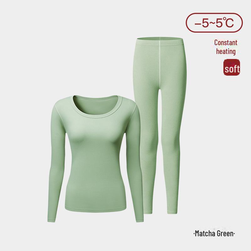 

Комплект термобелья унисекс: Верх и низ из шерсти и шелка Mulberry на осень Low Neck, Size L зелёный