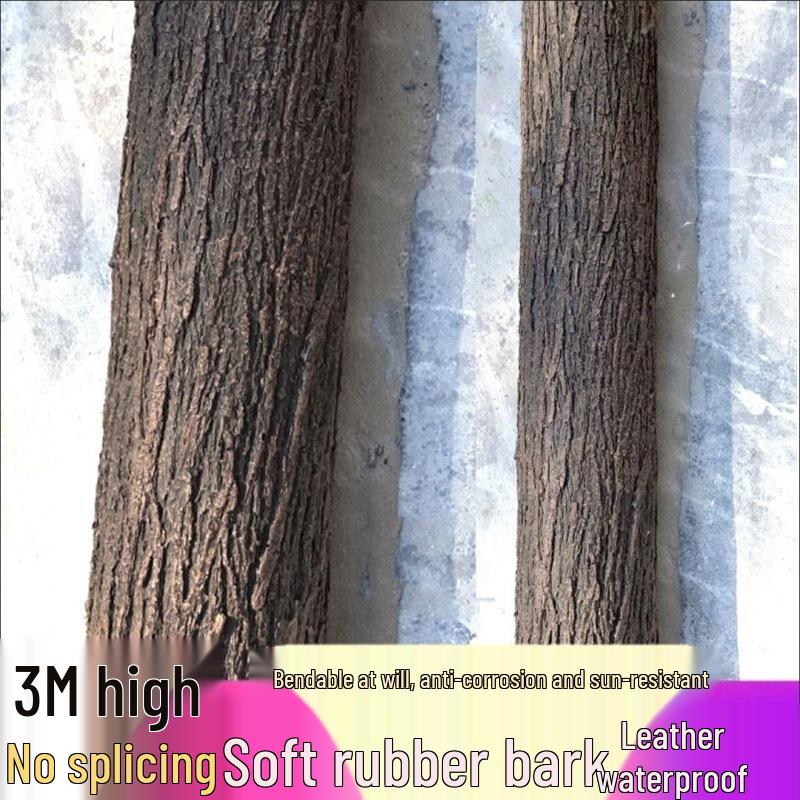 Willow Bark Self-Adhesive Pipe Decoration - Fake Column & Lamppost Wrap Sticker