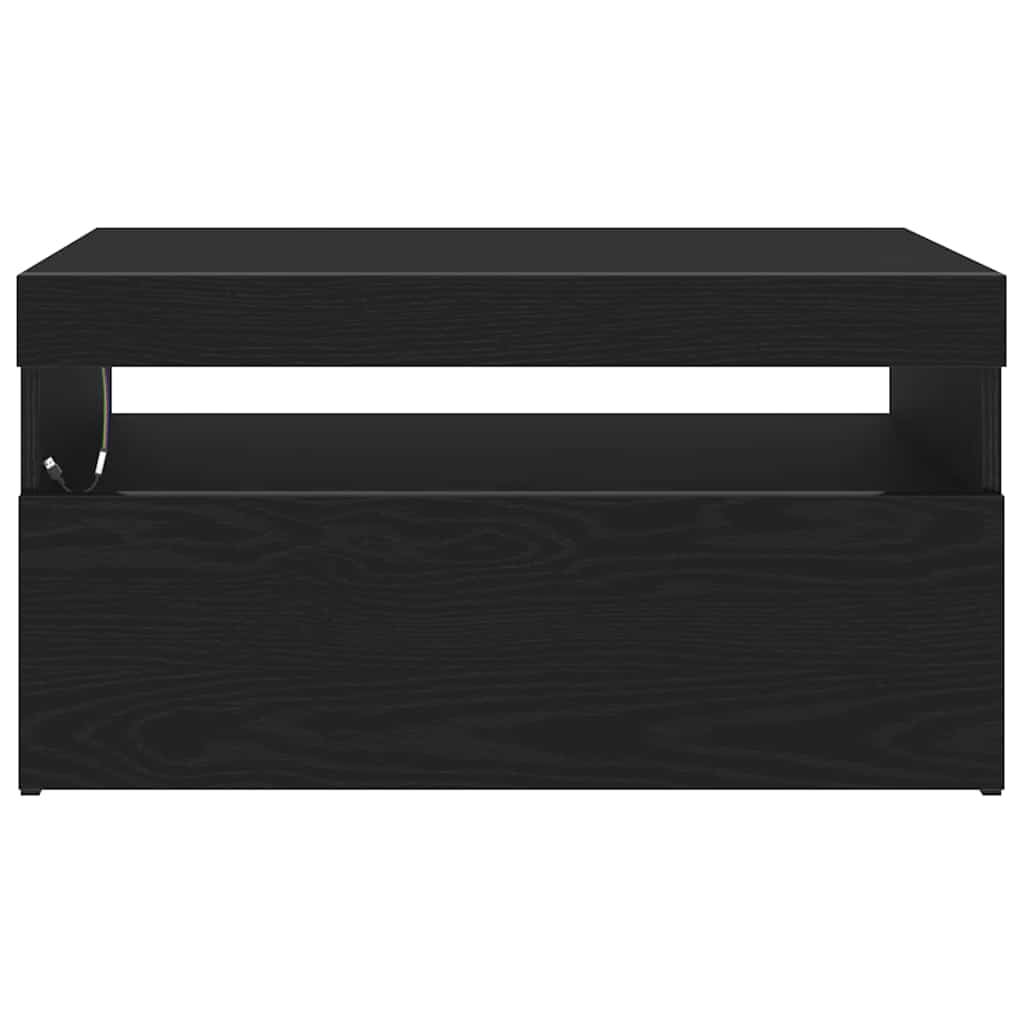 TV Cabinet Black Oak Effect 75 x 35 x 40 cm Engineered Wood