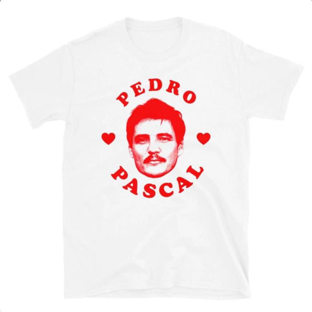 2025 I Heart Pedro Pascal Shirt Boyfriend Shirt I Love Pedro Pascal Shirt Movie TV Acto TShirt 2 Hearts for  Pedro Pascal Shirt S