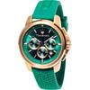 Successo Lifestyle Chronograph Rubber Strap Green Dial Quartz R8871621038 Men's Watch
