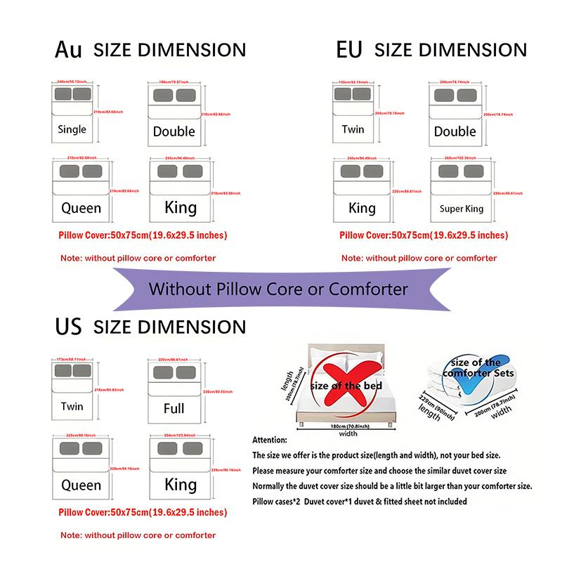 3pcs Anime Cartoon Design Stained Glass Window Panel, Includes One Quilt Cover and Two Pillowcases (No Core), Festive Gift