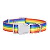 Rainbow Walking Dog Rope Large Medium And Small Traction Rope Snap On Pet Collar Nylon Strap Woven Dog Pet Accessories