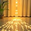 Waterfall LED Curtain String Lights, 100 LED Warm White With Remote, Lights