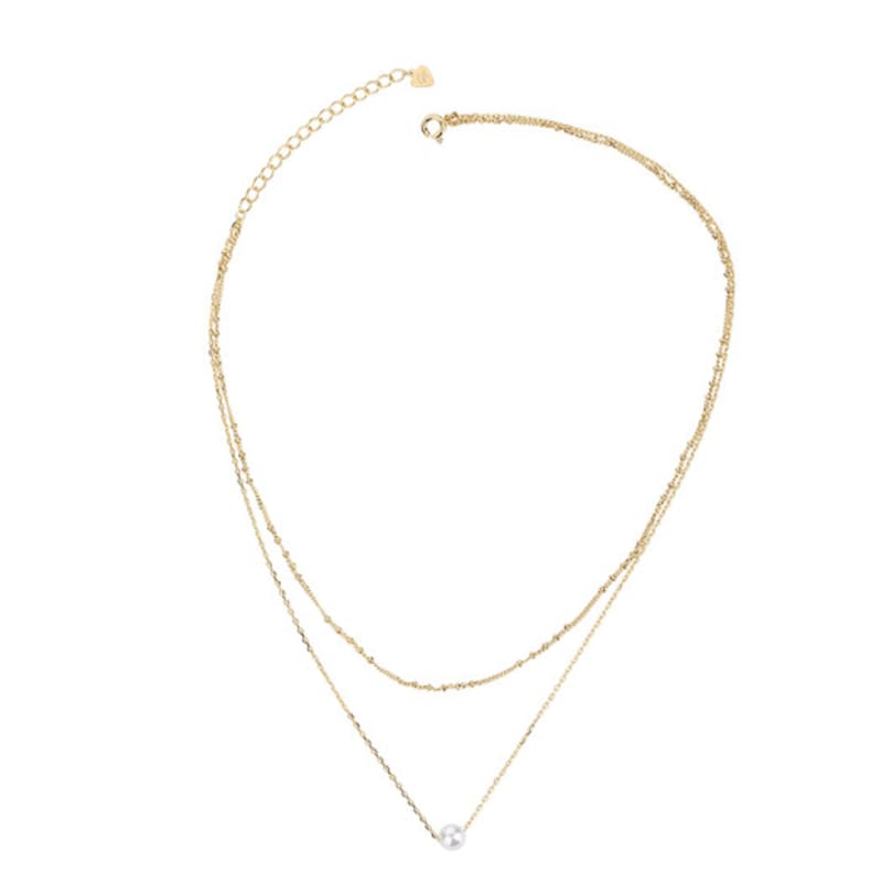 Charmy 18k Gold Plated Layered Pearl-necklace