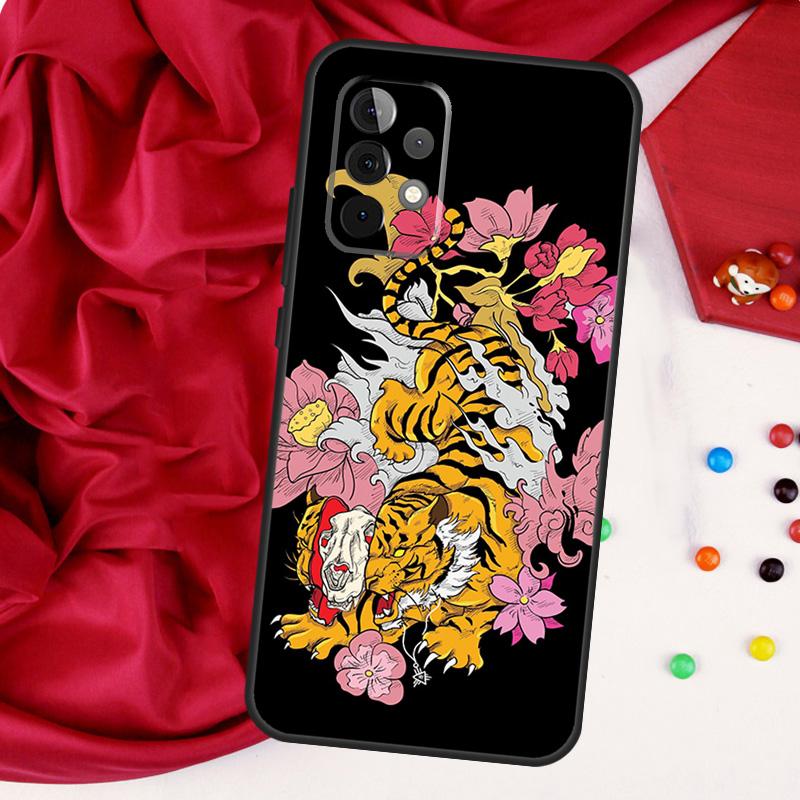 Fashion Animal Tiger Art For Samsung Galaxy A15 A55 A53 A33 A35 A22 A32 A52 A54 A34 A14 A56 A36 A26 A16 A05 A06 Case