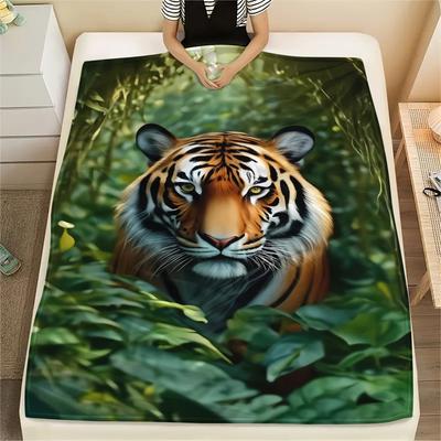Animal Series Print Flannel Blanket,High Quality Comfortable for All Seasons,Home Decor,Warmth and Comfort,Perfect for Christmas Gifts